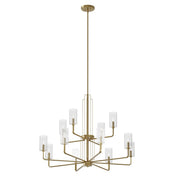 Kichler 52412BNB 12 Light Chandelier, Brushed Natural Brass