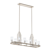Kichler 52413PN Ten Light Linear Chandelier, Polished Nickel