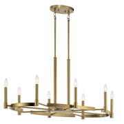 Kichler 52429BNB Eight Light Chandelier, Brushed Natural Brass