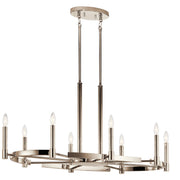 Kichler 52429PN Eight Light Chandelier, Polished Nickel