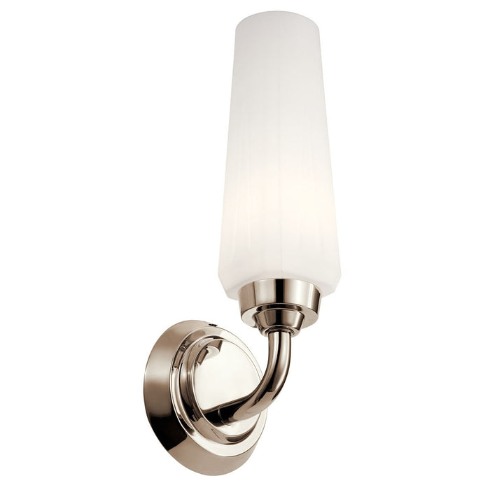 Kichler 55073PN Truby One Light Wall Sconce, Polished Nickel Main Image.jpg