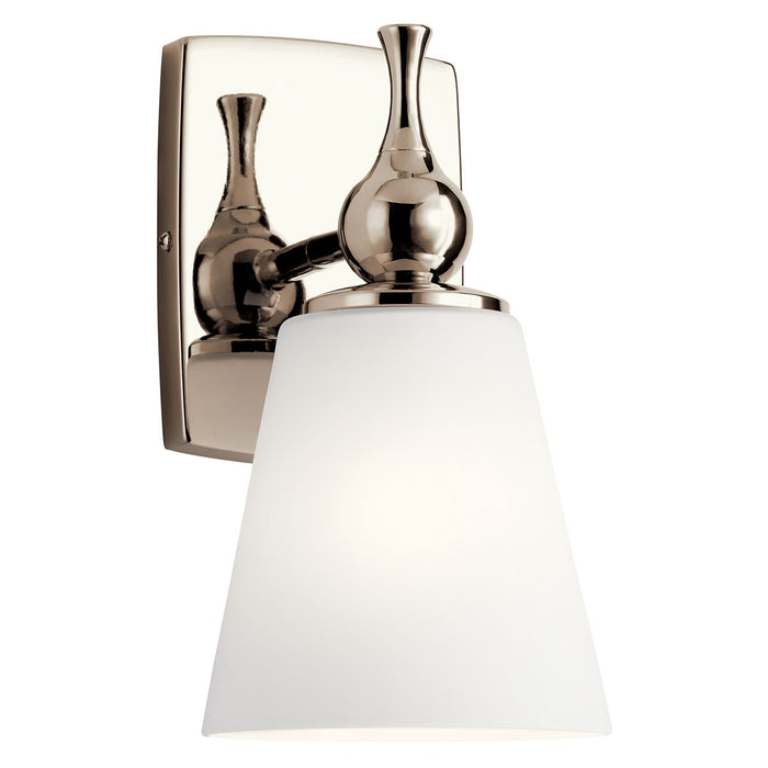 Kichler 55090PN One Light Wall Sconce, Polished Nickel