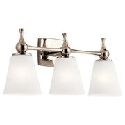 Kichler 55092PN Three Light Bath, Polished Nickel