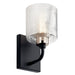 Kichler 55105BK Harvan One Light Wall Sconce, Black Main Image.jpg