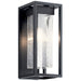 Kichler 59061BSL Mercer One Light Outdoor Wall Mount, Black with Silver Highlights Main Image.jpg