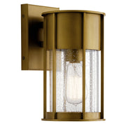 Kichler 59079NBR One Light Outdoor Wall Mount, Natural Brass
