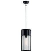 Kichler 59082BKT One Light Outdoor Pendant, Textured Black