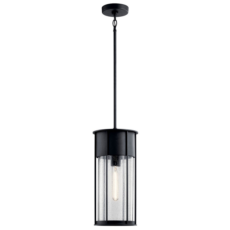 Kichler 59082BKT One Light Outdoor Pendant, Textured Black