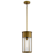 Kichler 59082NBR One Light Outdoor Pendant, Natural Brass