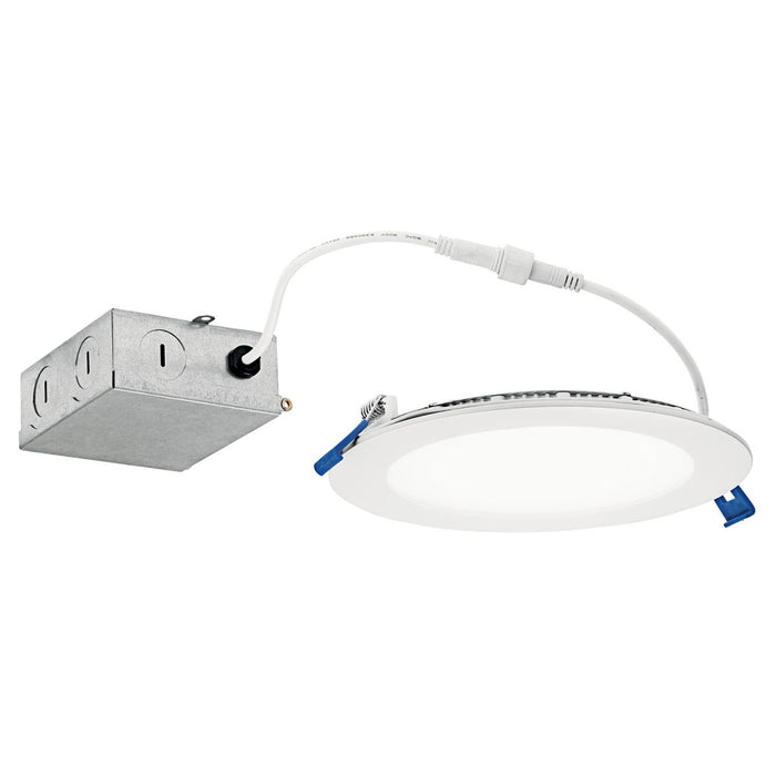 Kichler DLSL06R3090WHT Direct To Ceiling Slim LED Slim Downlight, Textured White Main Image.jpg