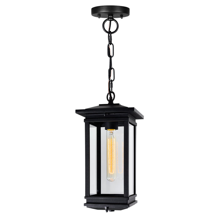 CWI Lighting 0422P7-1-101 Oakwood One Light Outdoor Pendant Black.jpg