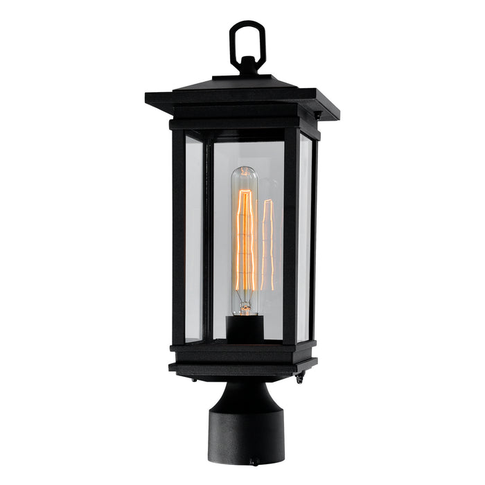 CWI Lighting 0422PT7-1-101 Oakwood One Light Outdoor Lantern Head Black.jpg