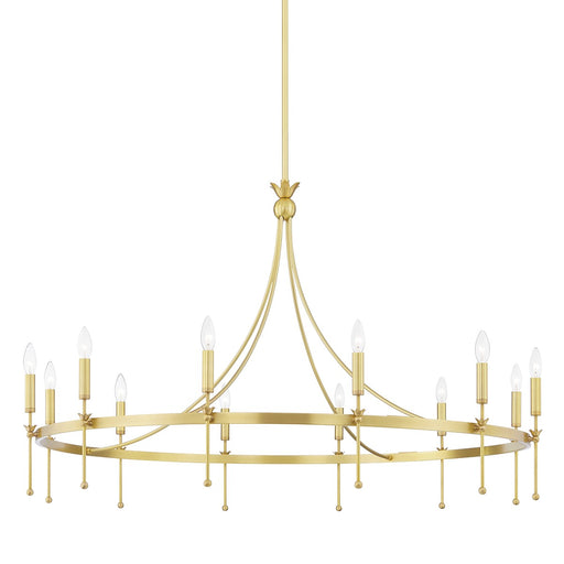 Hudson Valley 4351-AGB Gates 12 Light Chandelier, Aged Brass Main Image.jpg