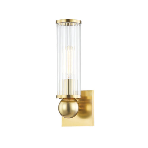 Hudson Valley 5271-AGB Malone One Light Wall Sconce, Aged Brass Main Image.jpg