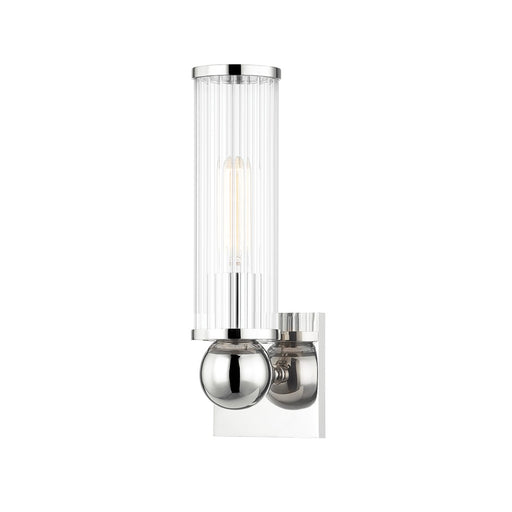 Hudson Valley 5271-PN Malone One Light Wall Sconce, Polished Nickel Main Image.jpg