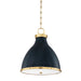 Hudson Valley MDS361-AGB/DBL Painted No. 3 Two Light Pendant, Aged Brass/Darkest Blue Main Image.jpg