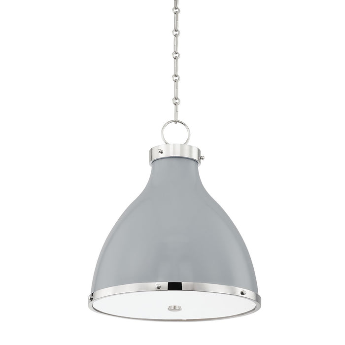 Hudson Valley MDS361-PN/PG Painted No. 3 Two Light Pendant, Polished Nickel/Parma Gray Combo Main Image.jpg