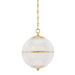 Hudson Valley MDS800-AGB Sphere No. 3 One Light Pendant, Aged Brass Main Image.jpg