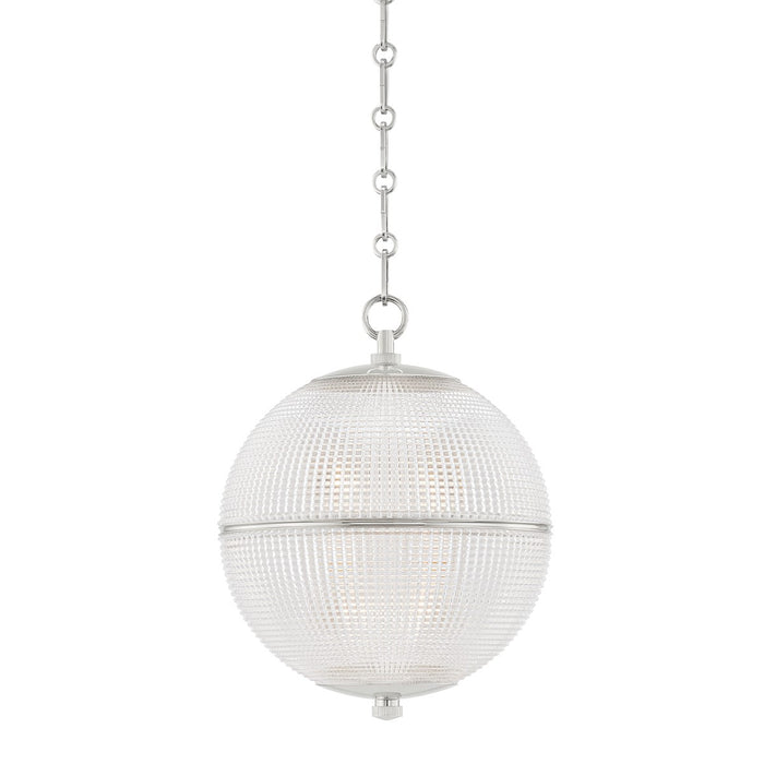 Hudson Valley MDS800-PN Sphere No. 3 One Light Pendant, Polished Nickel Main Image.jpg