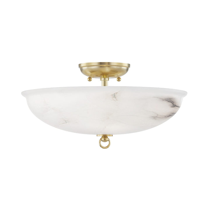 Hudson Valley MDS810-AGB Somerset LED Semi Flush Mount, Aged Brass Main Image.jpg