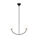 Visual Comfort Studio AEC1042MBK Galassia Two Light Linear Chandelier, Midnight Black Main Image.jpg