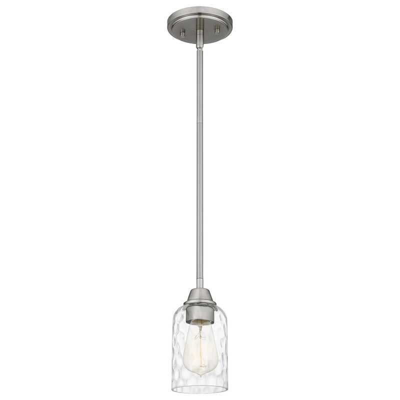 Quoizel ACA1504BN Acacia One Light Mini Pendant, Brushed Nickel Main Image.jpg