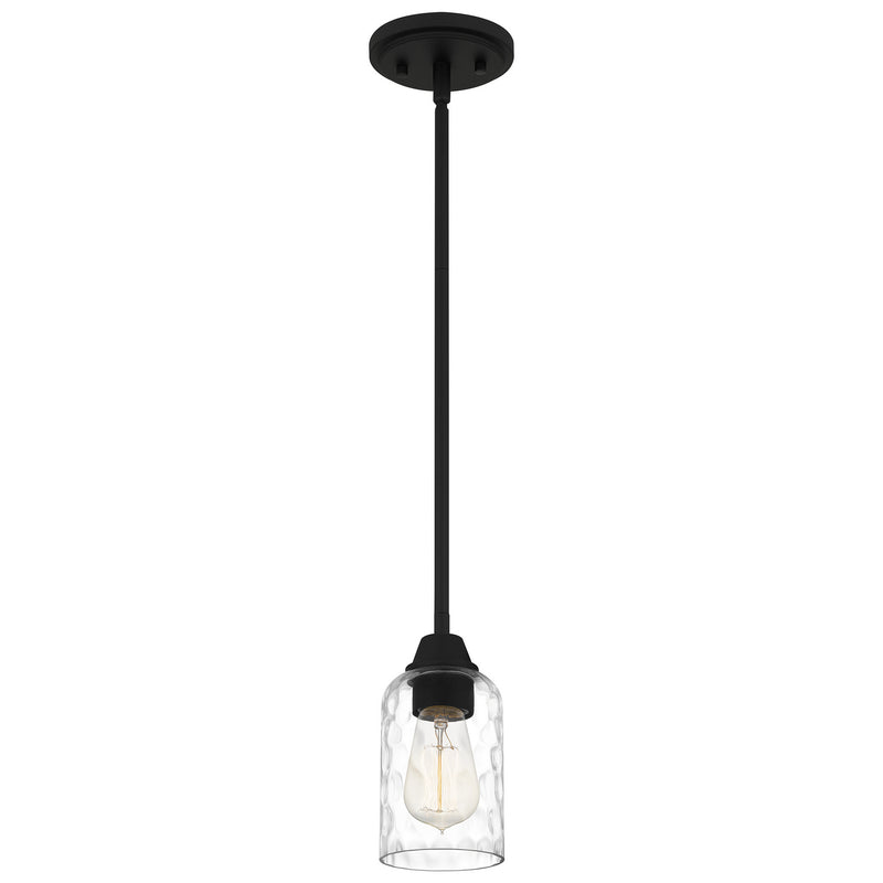 Quoizel ACA1504MBK Acacia One Light Mini Pendant, Matte Black Main Image.jpg
