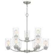 Quoizel ACA5029BN Acacia Nine Light Chandelier, Brushed Nickel Main Image.jpg