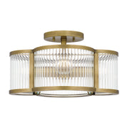 Quoizel ASR1715WS Aster Four Light Semi-Flush Mount, Weathered Brass Main Image.jpg