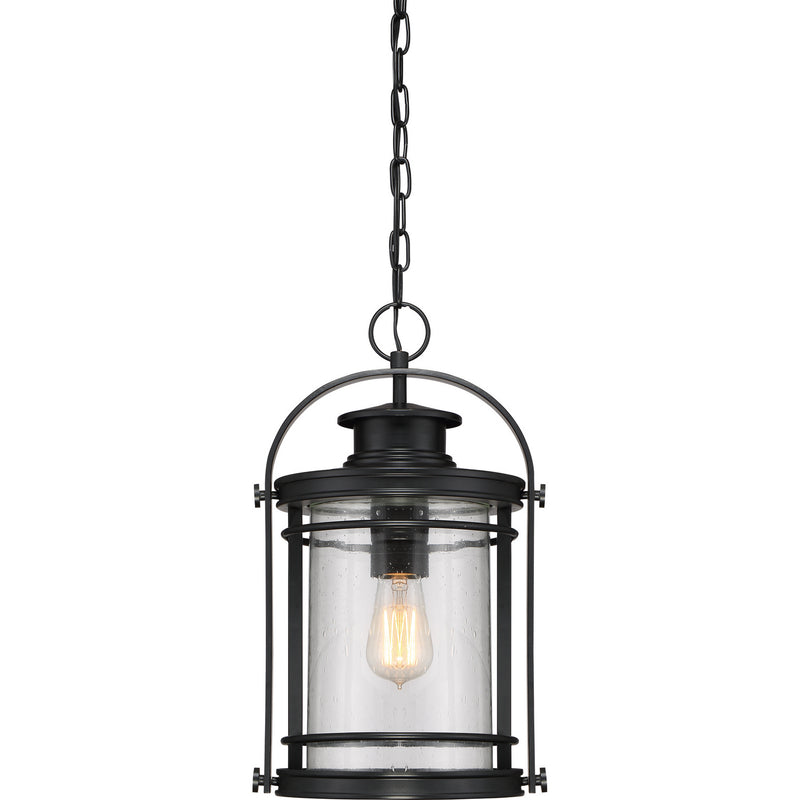 Quoizel BKR1510K Booker One Light Mini Pendant, Mystic Black Main Image.jpg