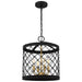 Quoizel CAI2814EK Calais Four Light Pendant, Earth Black Main Image.jpg