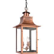 Quoizel CM1512AC Chalmers Three Light Pendant, Aged Copper Main Image.jpg