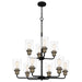 Quoizel COX5030MBK Cox Ten Light Chandelier, Matte Black Main Image.jpg