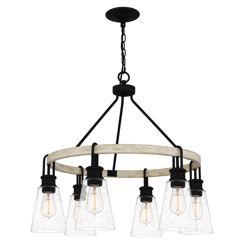 Quoizel KGB5029EK Kingsbridge Six Light Chandelier, Earth Black Main Image.jpg