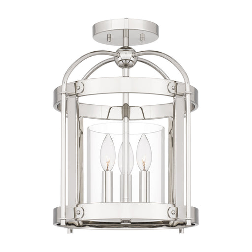 Quoizel MCP1714PK McPherson Three Light Semi Flush Mount, Polished Nickel Main Image.jpg