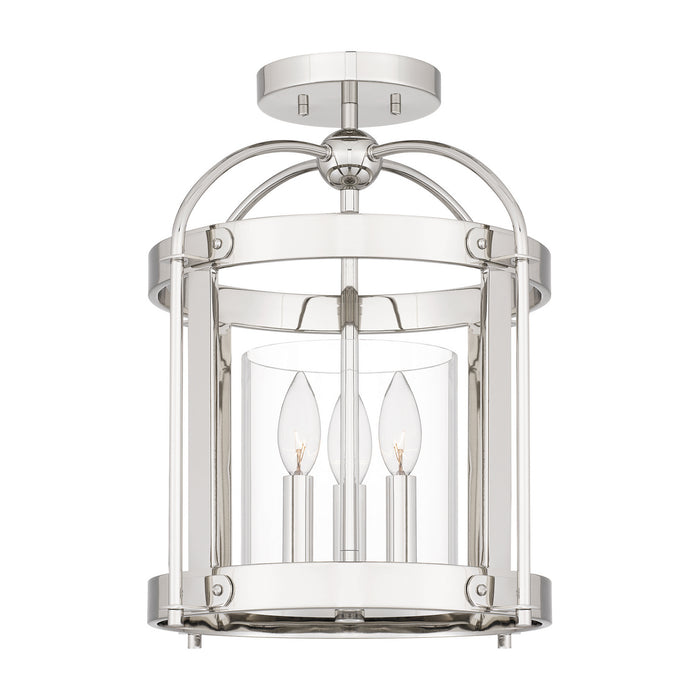 Quoizel MCP1714PK McPherson Three Light Semi Flush Mount, Polished Nickel Main Image.jpg