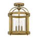 Quoizel MCP1714WS McPherson Three Light Semi Flush Mount, Weathered Brass Main Image.jpg