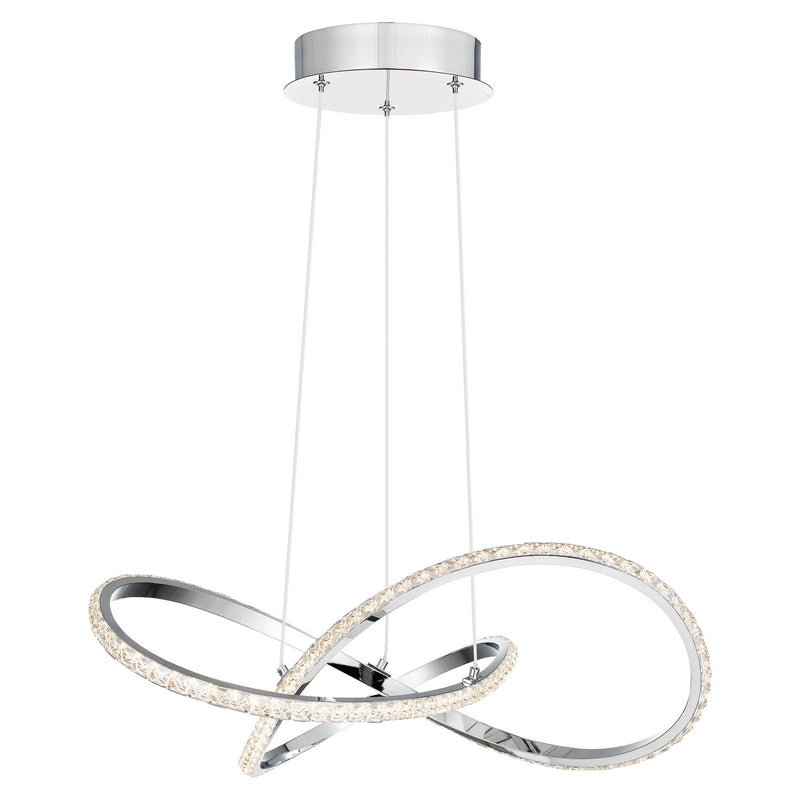 Quoizel PCRUM2818C Rumi LED Pendant, Polished Chrome Main Image.jpg