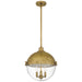 Quoizel PIN2816WS Perrine Three Light Pendant, Weathered Brass Main Image.jpg