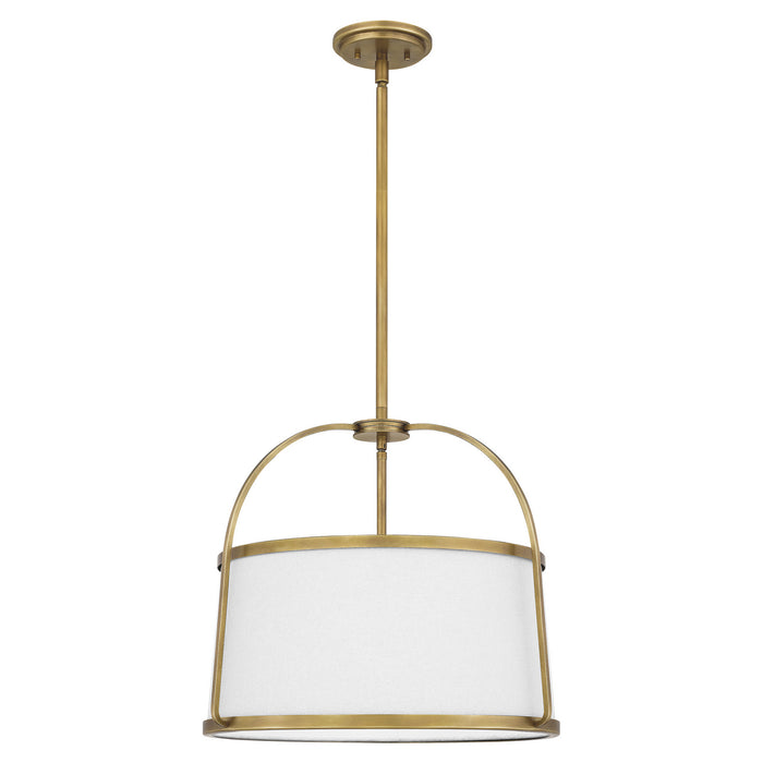 Quoizel QP5342WS York Four Light Pendant, Weathered Brass Main Image.jpg