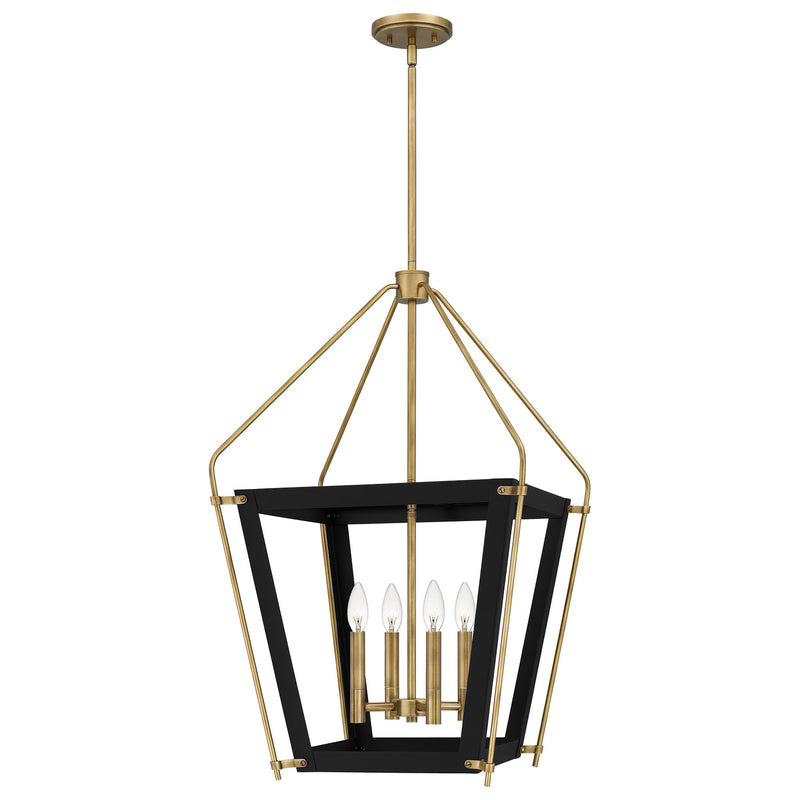 Quoizel QP5348EK Abbeville Four Light Pendant, Earth Black Main Image.jpg