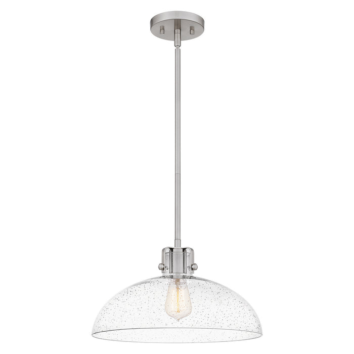 Quoizel QP5360BN Iona One Light Pendant, Brushed Nickel Main Image.jpg