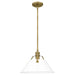 Quoizel QPP5343WS Jessup One Light Mini Pendant, Weathered Brass Main Image.jpg