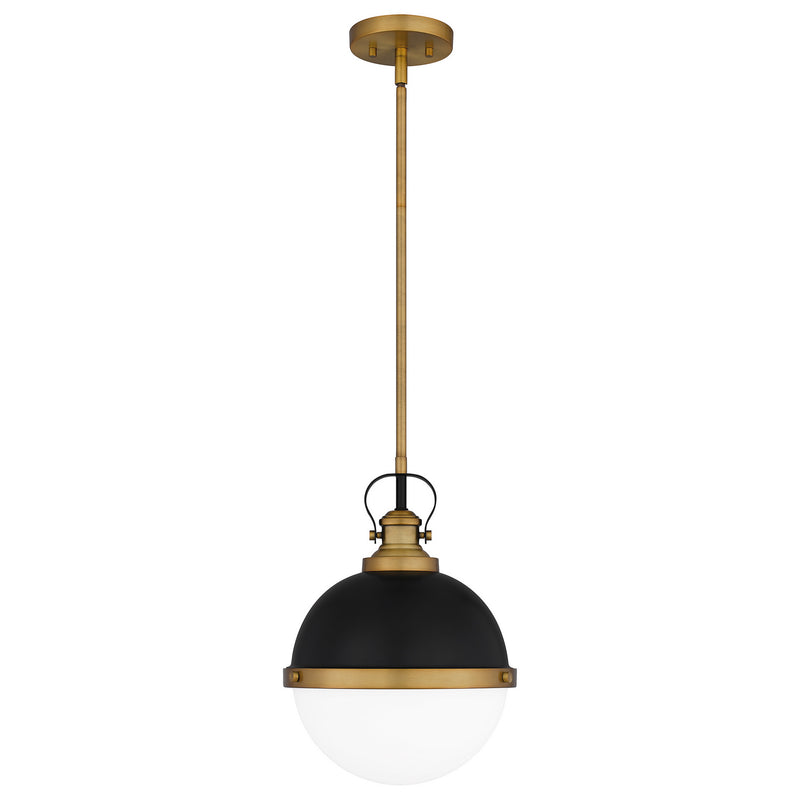 Quoizel QPP5352MBK Sullivan One Light Mini Pendant, Matte Black Main Image.jpg