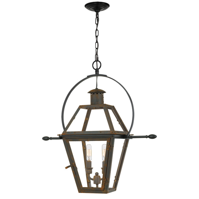 Quoizel RO2811IZ Rue De Royal Two Light Pendant, Industrial Bronze Main Image.jpg