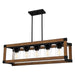 Quoizel RYN536MBK Rylan Five Light Linear Chandelier, Matte Black Main Image.jpg