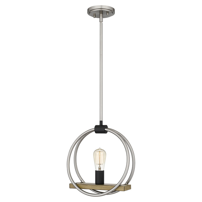 Quoizel STG1512BN Sterling One Light Mini Pendant, Brushed Nickel Main Image.jpg