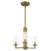 Quoizel SUN2815WS Sunburst Three Light Pendant, Weathered Brass Main Image.jpg