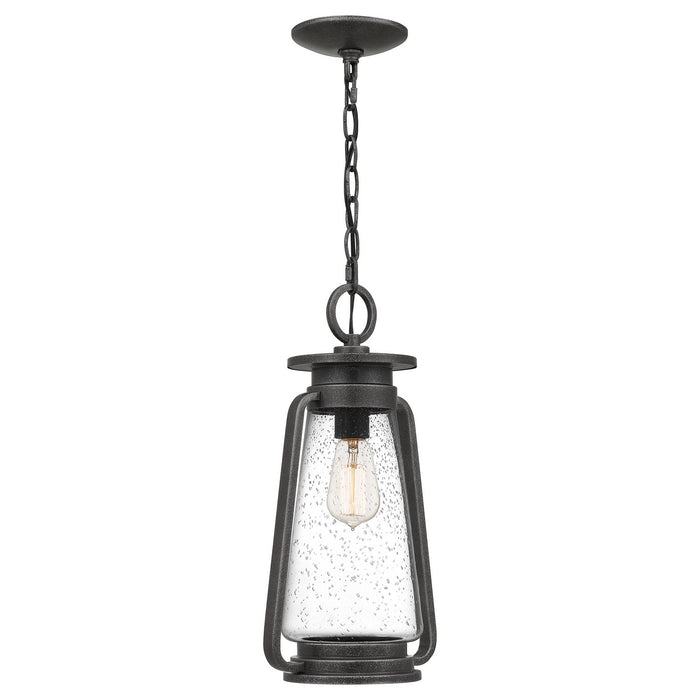 Quoizel SUT1509SPB Sutton One Light Mini Pendant, Speckled Black Main Image.jpg