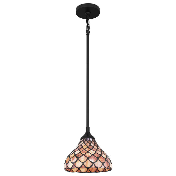 Quoizel TF5328MBK Ursa One Light Mini Pendant, Matte Black Main Image.jpg